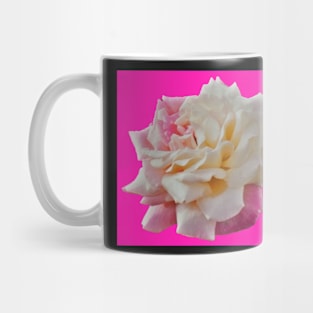 White and Pink Rose Mug